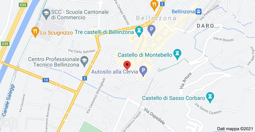 Mappa di: Via Dogana 10, 6500 Bellinzona